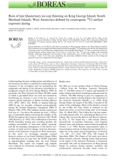 Rate of late Quaternary ice-cap thinning on King George Island