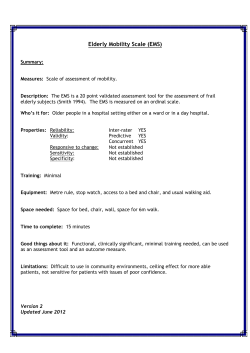 Elderly Mobility Scale (EMS)