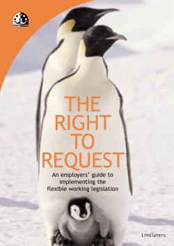 An employers` guide to implementing the flexible working legislation