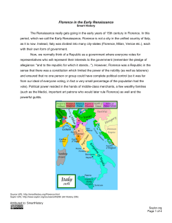 Florence in the Early Renaissance