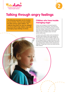 Talking through angry feelings
