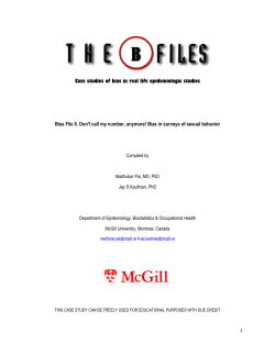 Case studies of bias in real life epidemiologic studies