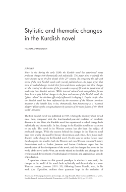 Stylistic and thematic changes in the Kurdish novel