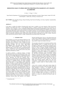 designing daily patrol routes for policing based on ant