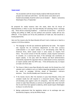 TRADE WAR? `No one familiar with the Smoot