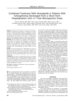 Combined Treatment With Amisulpride in Patients With