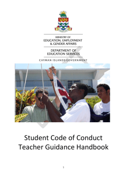 Student Code of Conduct- Teacher Guidance