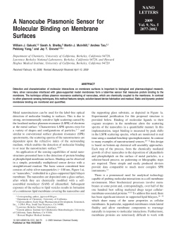 A Nanocube Plasmonic Sensor for Molecular Binding on Membrane