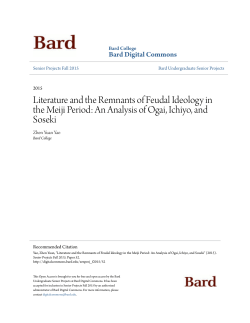Literature and the Remnants of Feudal Ideology in the Meiji Period