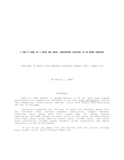 i don`t care if i ever get back - Society for American Baseball Research