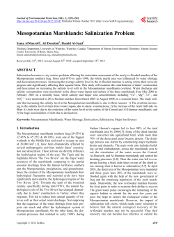 Mesopotamian Marshlands: Salinization Problem