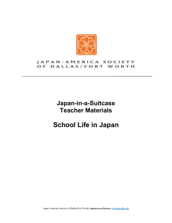 Teacher Materials  - Japan-America Society of Dallas/Fort Worth