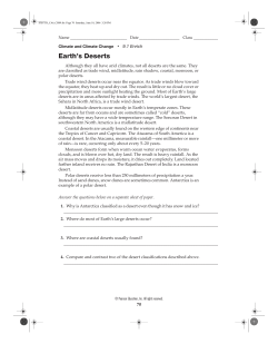 Earth`s Deserts