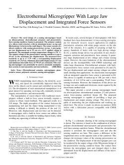 Electrothermal Microgripper With Large Jaw Displacement
