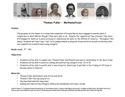 Thomas Fuller – Mathematician