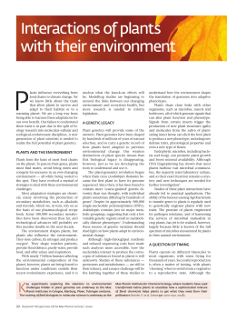 Interactions of plants with their environment - Max-Planck