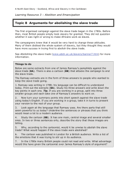 Topic 8 Arguments for abolishing the slave trade