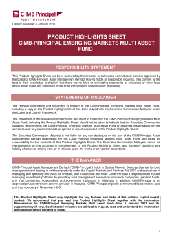 product highlights sheet cimb-principal emerging markets multi