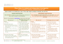 Place Value 15_Guided and Independent Investigation
