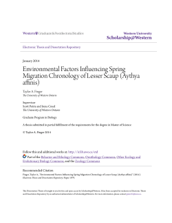 Environmental Factors Influencing Spring Migration Chronology of