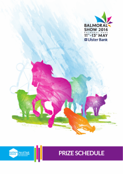 Prize Schedule - Balmoral Show
