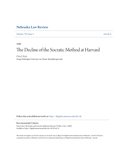 The Decline of the Socratic Method at Harvard