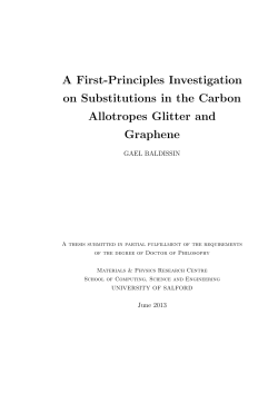 A First-Principles Investigation on Substitutions in the Carbon