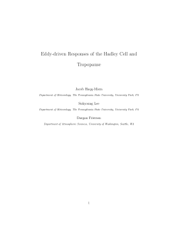 Eddy-driven Responses of the Hadley Cell and Tropopause
