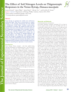 The Effect of Soil Nitrogen Levels on Thigmotropic Responses in the