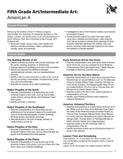 Fifth Grade Art/Intermediate Art: American A