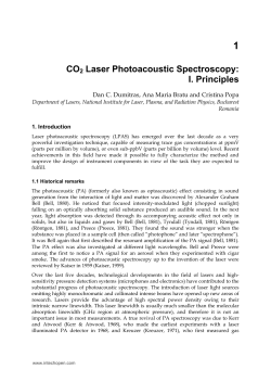 CO2 Laser Photoacoustic Spectroscopy: I. Principles