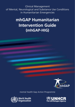 mhGAP Humanitarian Intervention Guide (mhGAP-HIG)