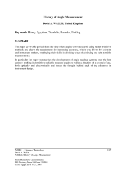 History of Angle Measurement - International Federation of Surveyors