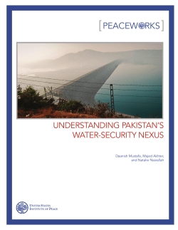 Understanding Pakistan`s Water-Security Nexus