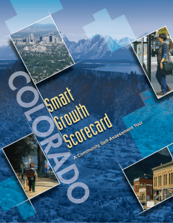 The Colorado Smart Growth Scorecard