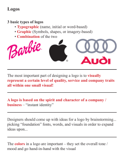 3 basic types of logos &bull; Typographic (name, initial or word
