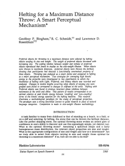Hefting for a maximum distance throw: A smart perceptual mechanism.