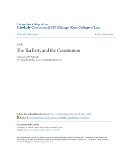 The Tea Party and the Constitution