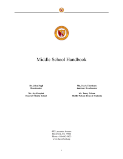 Middle School Handbook