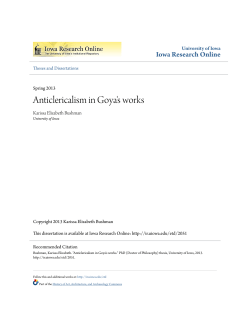 Anticlericalism in Goya`s works - Iowa Research Online