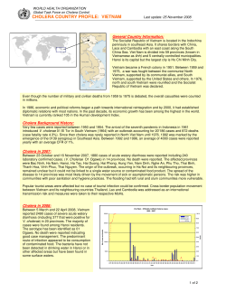cholera country profile: vietnam