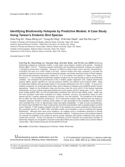 Identifying Biodiversity Hotspots by Predictive Models