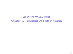 AFM 371 Winter 2008 Chapter 19