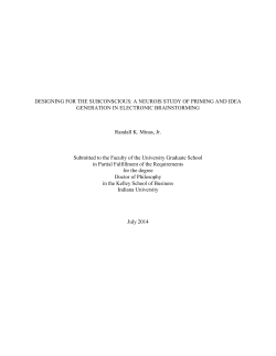 DESIGNING FOR THE SUBCONSCIOUS: A