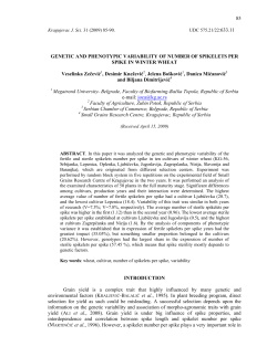 85 GENETIC AND PHENOTYPIC VARIABILITY OF NUMBER OF
