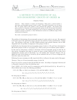 a method to determine of all non-isomorphic groups of