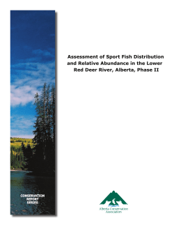 Assessment of Sport Fish Distribution and Relative Abundance in
