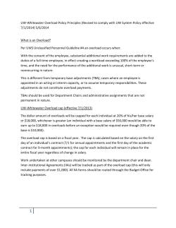 overload policy principles revised for 07012014 system policy