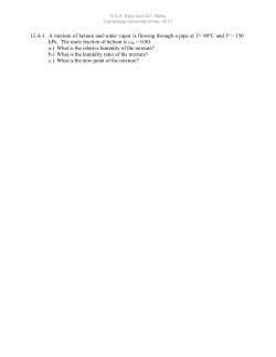 12.A-1 A mixture of helium and water vapor is flowing through a pipe