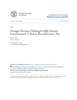 Strategic Decision-Making in High Velocity Environments: A Theory